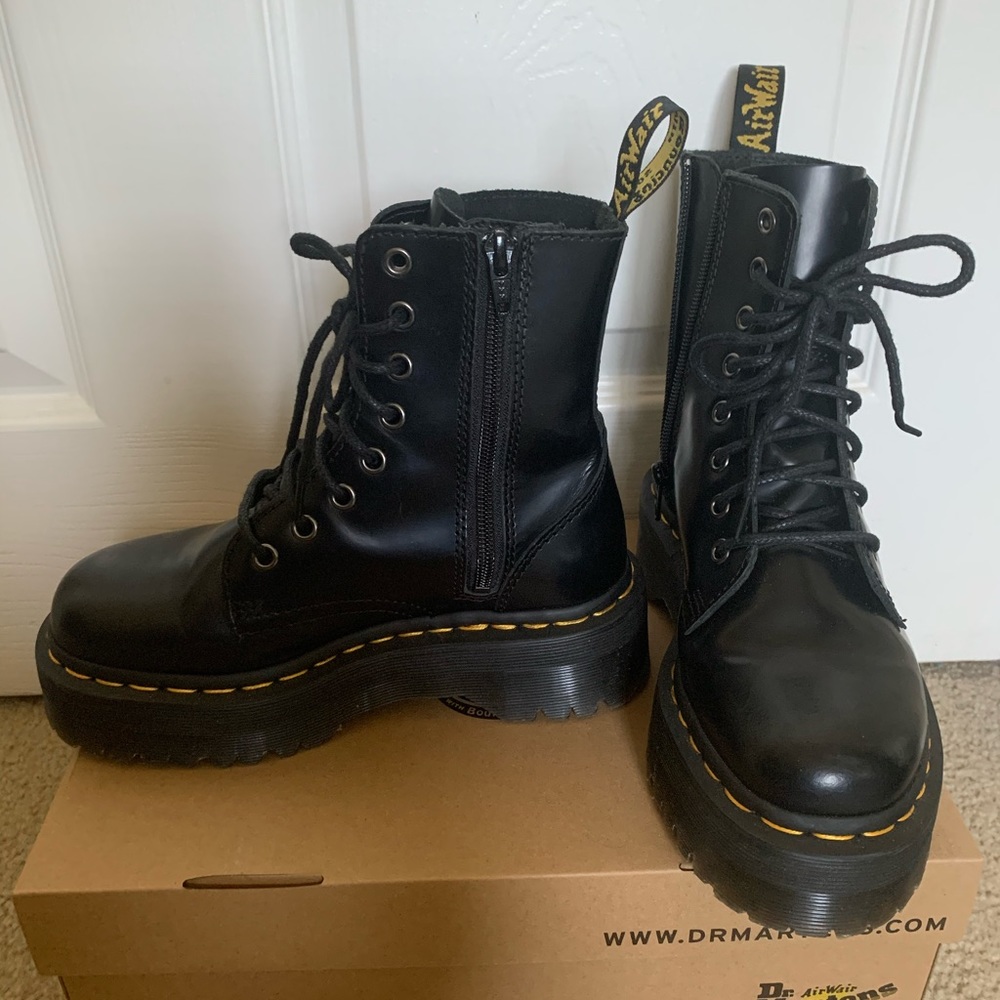 dr martens- jadon platform authentic leather boots - Picture 4 of 15